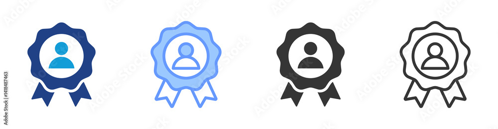 Poster personal branding icon set multiple style collection