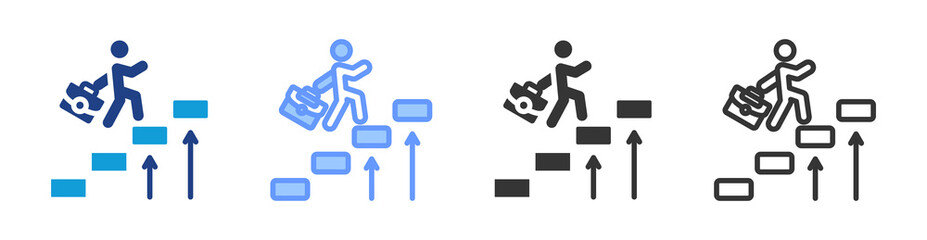 Career Development icon set multiple style collection