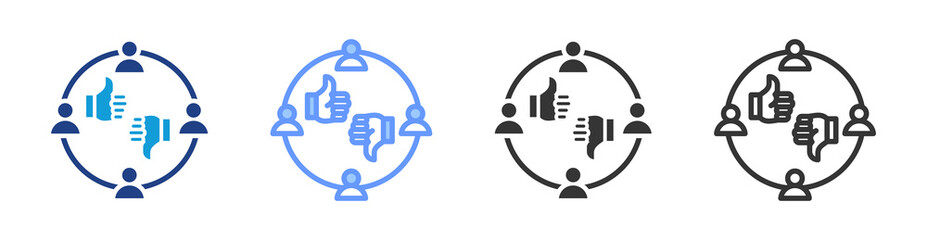 Fototapeta premium Feedback Culture icon set multiple style collection