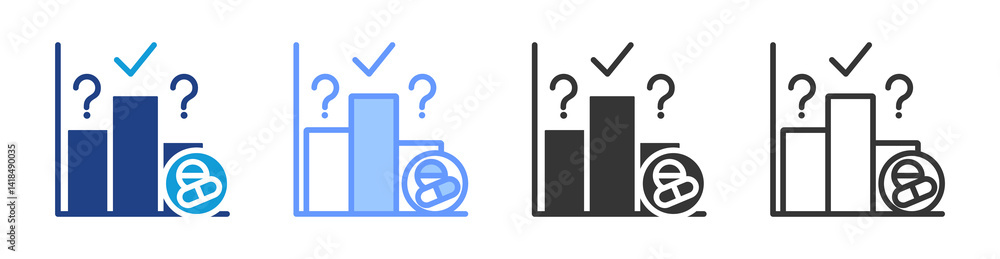 Aufkleber Comprator icon set multiple style collection
