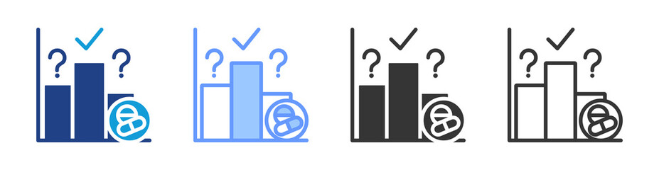 Comprator icon set multiple style collection