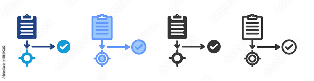 Poster Surrogate Endpoint icon set multiple style collection