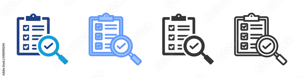 Poster Validity icon set multiple style collection