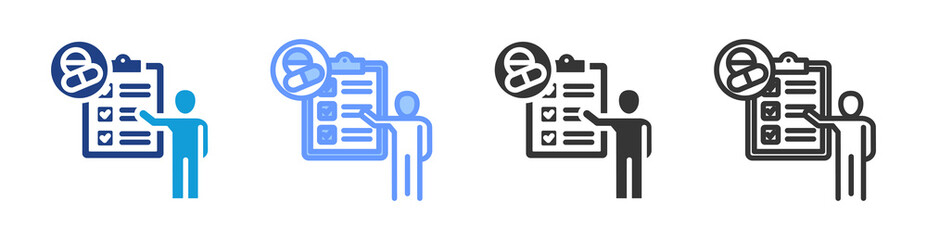 Volunteer icon set multiple style collection