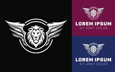 Elegant Winged Lion Icon with a Modern and Powerful Aesthetic