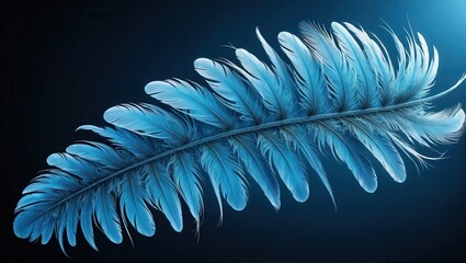 Detailed, vibrant blue feather