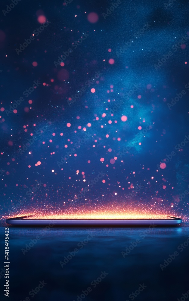 Poster stunning dynamic abstract background with vibrant blue colors and light effects creating a futuristi