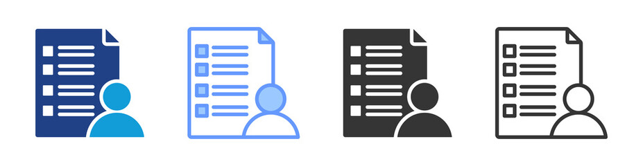 Qualification icon set multiple style collection