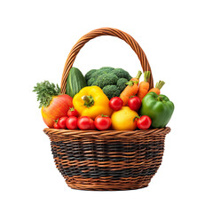 basket filled with fresh vegetables and fruits © SKY