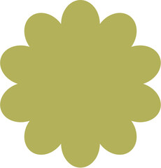 Cute Green Flower Vector for Icon