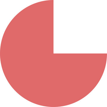 Red Half Pacman with Doddle Style Vector