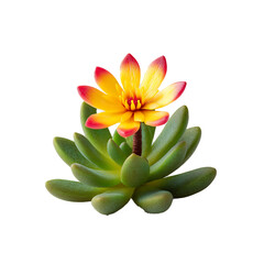 Obraz premium succulent plant bloom cartoon illustration isolated