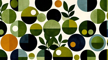 Abstract Green Circle Pattern Background Design