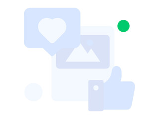 Virtual characters social communication concept business flat vector hand drawn illustration
