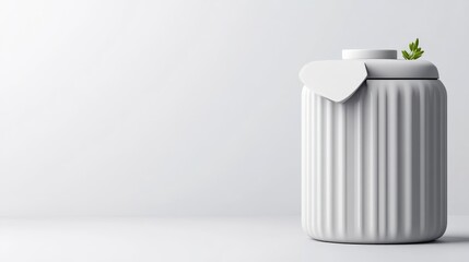 Modern White Storage Jar