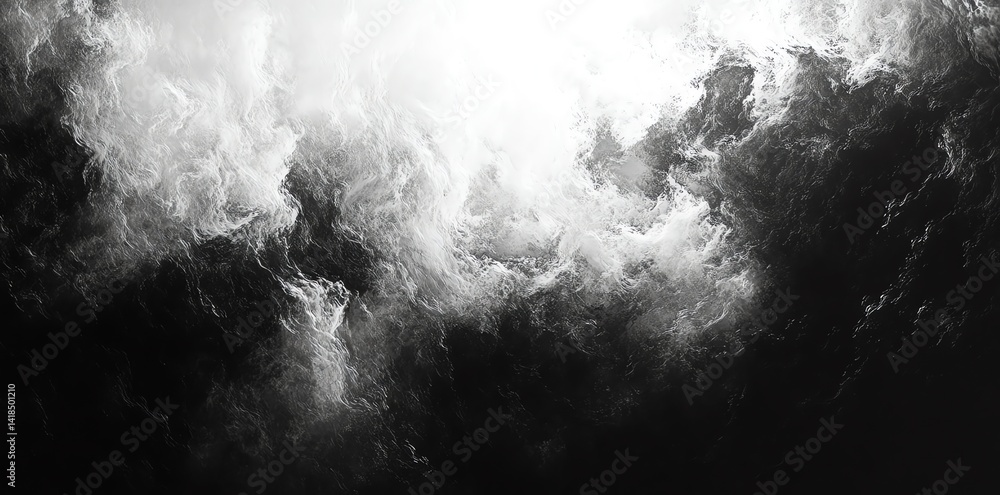 Aufkleber dramatic black and white swirling smoke creates a moody and textured background perfect for adding d
