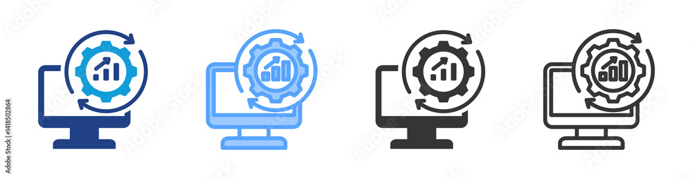 Poster Software icon set multiple style collection