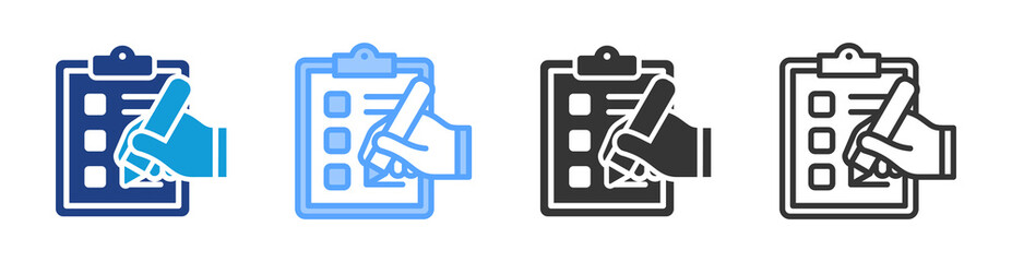 Manual Task icon set multiple style collection