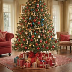 christmas tree and gifts, christmas tree with gifts, christmas tree with presents
