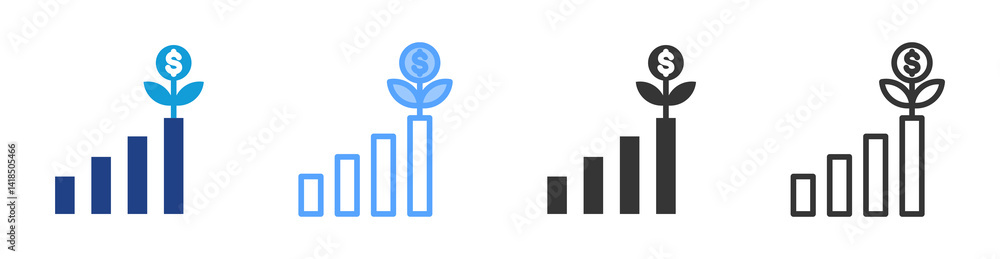 Aufkleber Successful icon set multiple style collection