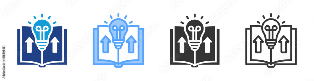Poster normative ideals icon set multiple style collection