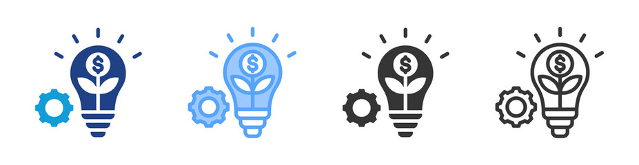 Develop icon set multiple style collection