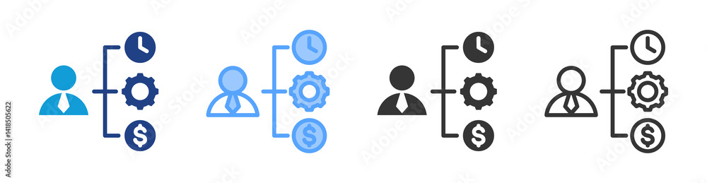 Aufkleber Resources icon set multiple style collection