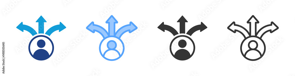 Poster flexibly icon set multiple style collection