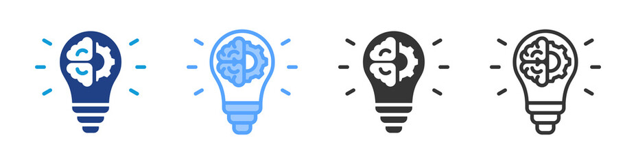 Innovation icon set multiple style collection