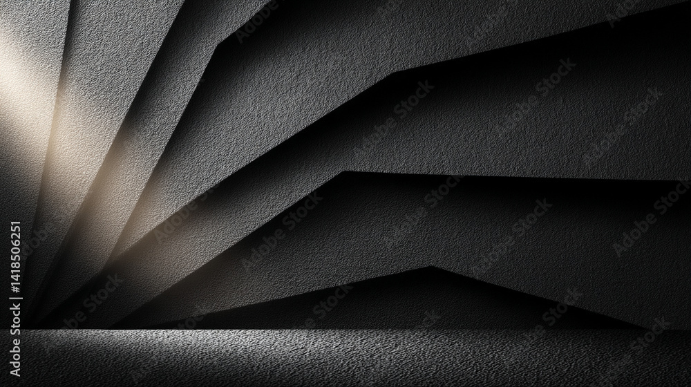 Poster black rays sunburst abstract background with smooth elegant texture symbolizes mystery depth and mod