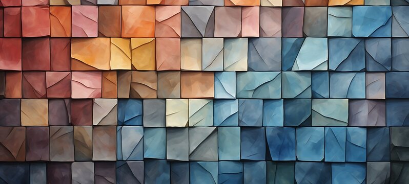 abstrak mozaic color of stone in drakness, ai generative