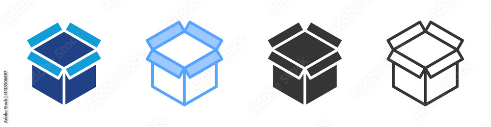 Poster product icon set multiple style collection