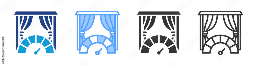 Aufkleber Event Performance icon set multiple style collection