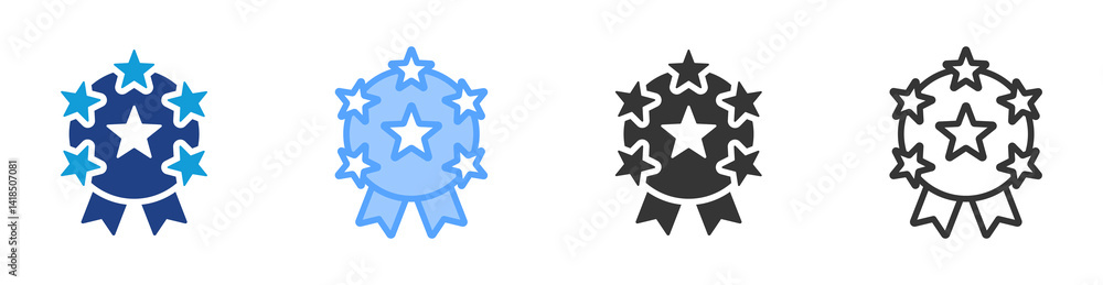 Aufkleber Numerical Rating icon set multiple style collection