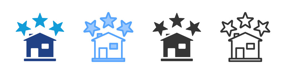 Home Review icon set multiple style collection