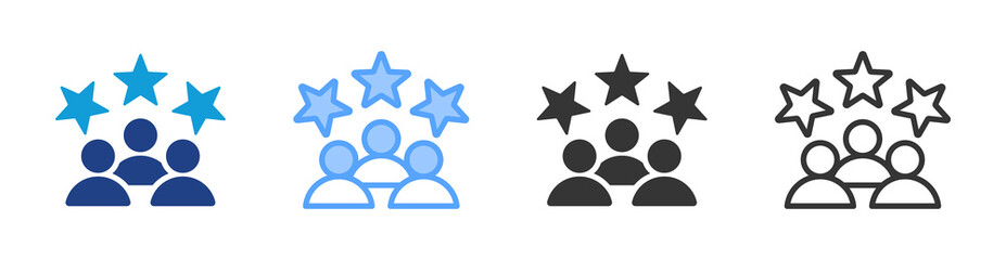 User Review icon set multiple style collection