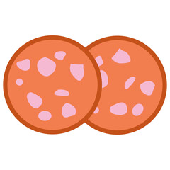 sausage slice illustration