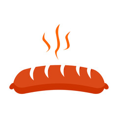 Illustration of a Cooked Sausage