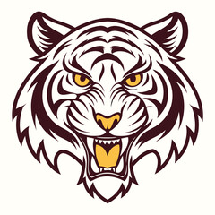 Fototapeta premium Fierce Tiger Head Graphic (1)