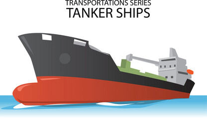 Obraz premium illustration vector of tanker ships