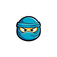 Blue ninja emoji with mask