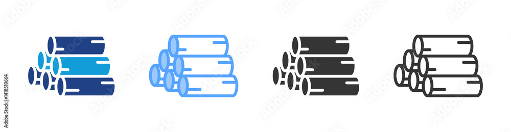 Aufkleber raw materials icon set multiple style collection