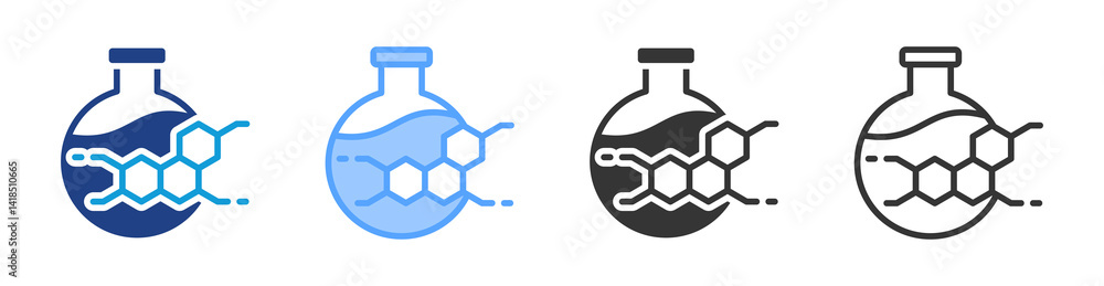 Aufkleber formulation icon set multiple style collection