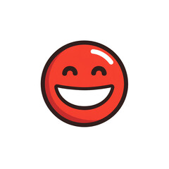 Fototapeta premium Red smiling face emoji