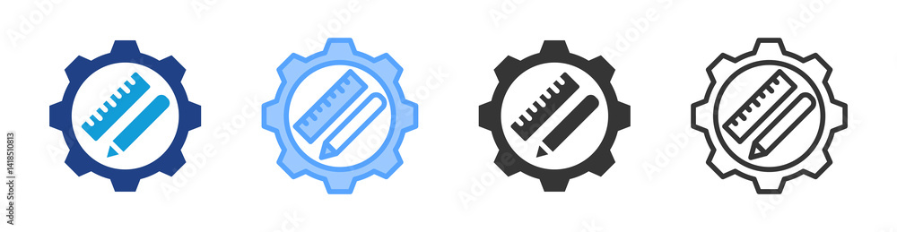 Poster Design icon set multiple style collection