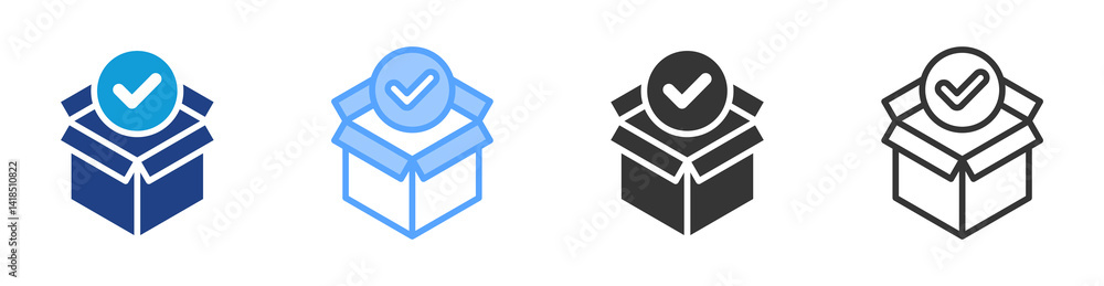 Poster Final Product icon set multiple style collection