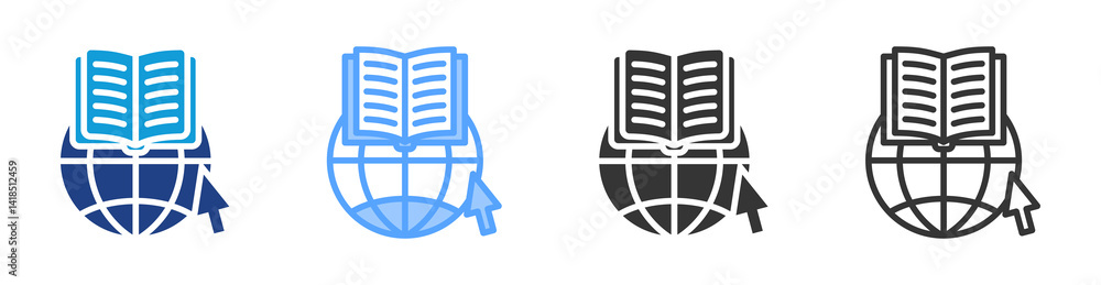 Leinwandbilder web icon set multiple style collection