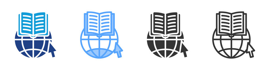 Web icon set multiple style collection