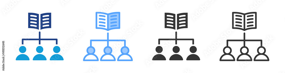 Poster Structure icon set multiple style collection