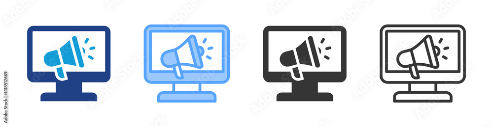 Poster Promote icon set multiple style collection